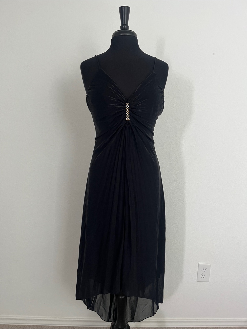 Eureka Black Dress with Rhinestone Accent